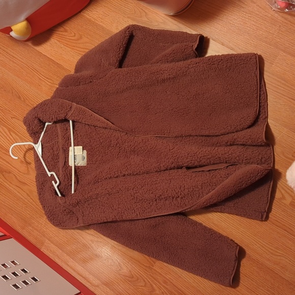 PINK Victoria's Secret Jackets & Blazers - NWT Victoria's Secret PINK Sherpa Hooded Cardigan XS